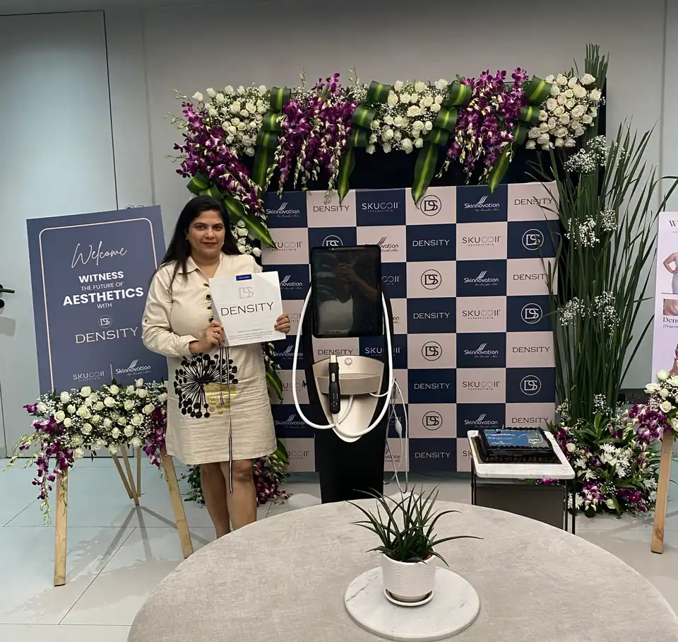 Dr. Meghna Mour at the DENSITY launch at Skuccii Supercliniq, Mumbai