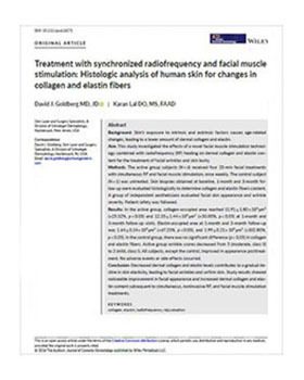 Treatment with synchronized radiofrequency and facial muscle stimulation: Histologic analysis of human skin for changes in collagen and elastin fibers