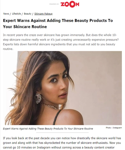 Expert Warns Against Adding These Beauty Products To Your Skincare Routine Apr 20 2024