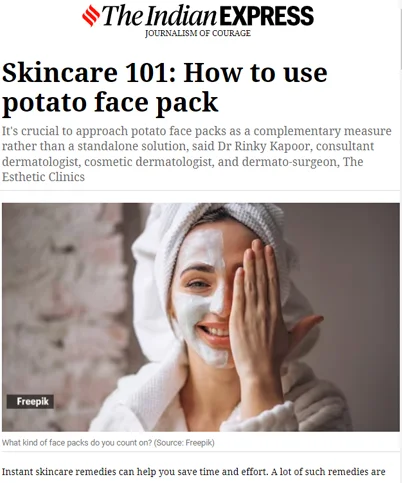 Skincare 101 How To Use Potato Face Pack February 8 2024